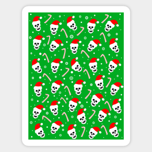 Skulls And Candy Canes Sticker